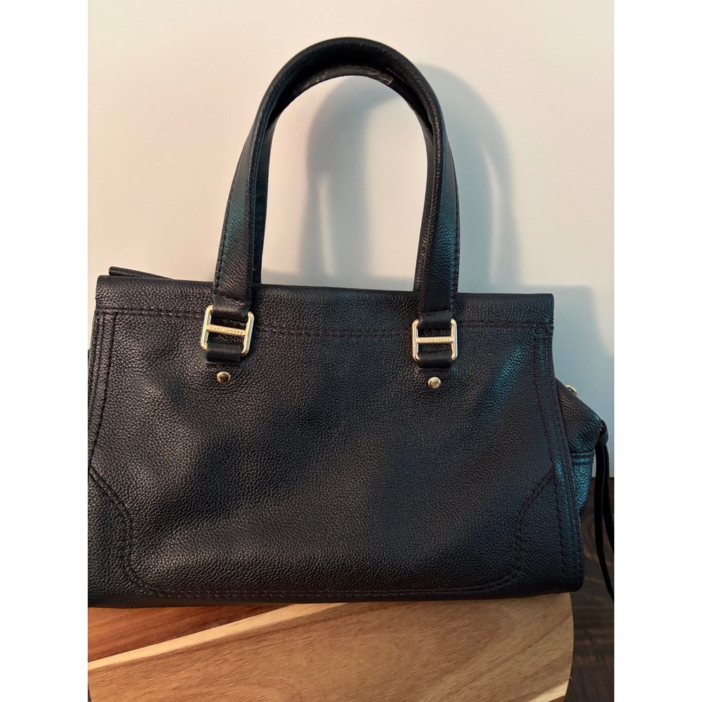 Marc Jacobs Black Leather Cruiser Satchel Bag with Crossbody Strap EUC - Picture 4 of 9